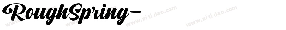 RoughSpring字体转换