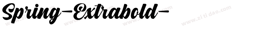 Spring-Extrabold字体转换