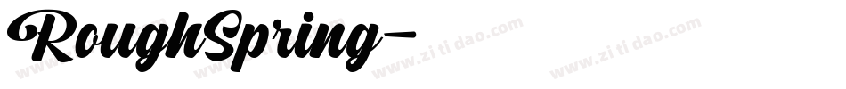 RoughSpring字体转换
