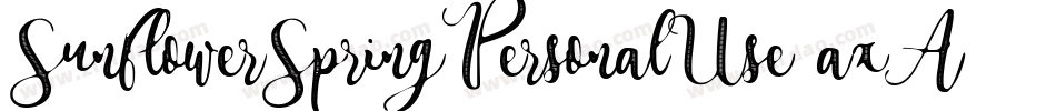 SunflowerSpringPersonalUse-axA85字体转换