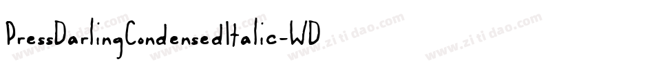 PressDarlingCondensedItalic-WDDG字体转换