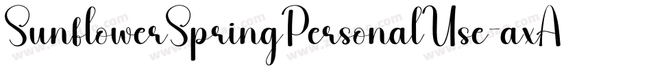 SunflowerSpringPersonalUse-axA85字体转换