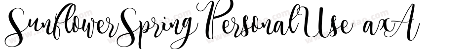 SunflowerSpringPersonalUse-axA85字体转换