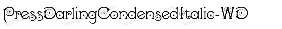 PressDarlingCondensedItalic-WDDG字体转换