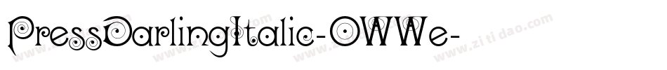 PressDarlingItalic-OWWe字体转换
