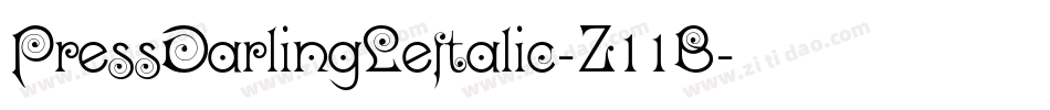 PressDarlingLeftalic-Z11B字体转换