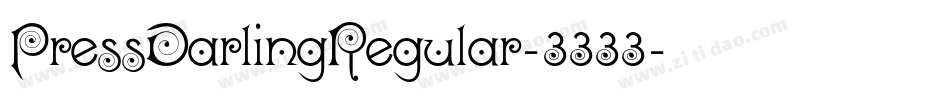 PressDarlingRegular-3333字体转换