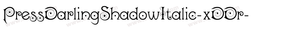 PressDarlingShadowItalic-xDDr字体转换