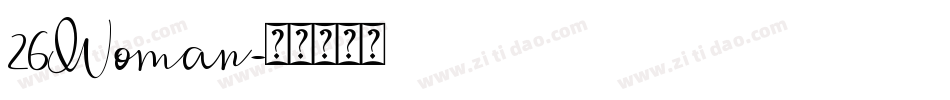 26Woman字体转换