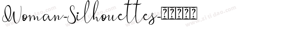 Woman-Silhouettes字体转换