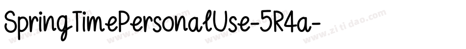 SpringTimePersonalUse-5R4a字体转换