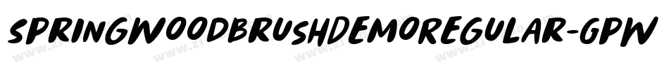 SpringwoodBrushDemoRegular-GpWP字体转换
