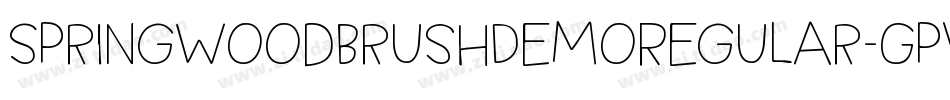 SpringwoodBrushDemoRegular-GpWP字体转换