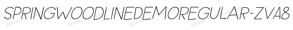 SpringwoodLineDemoRegular-ZvA8字体转换 SpringwoodLineDemoRegular-ZvA8字体转换