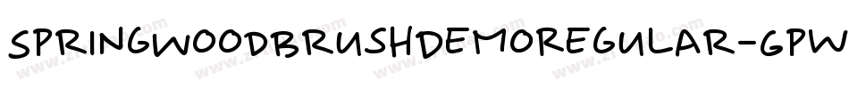 SpringwoodBrushDemoRegular-GpWP字体转换