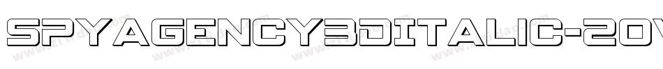 SpyAgency3DItalic-2Ov8v字体转换