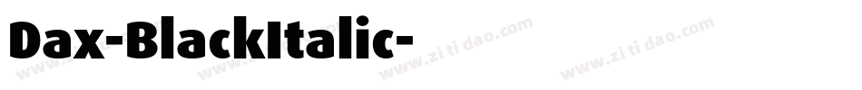 Dax-BlackItalic字体转换