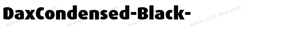 DaxCondensed-Black字体转换