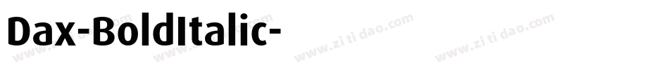 Dax-BoldItalic字体转换