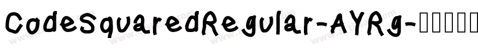 CodeSquaredRegular-AYRg字体转换