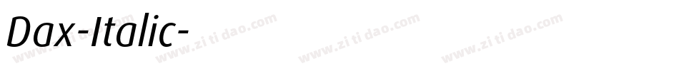 Dax-Italic字体转换