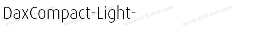 DaxCompact-Light字体转换