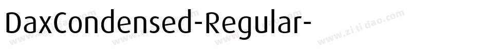 DaxCondensed-Regular字体转换