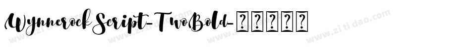 WynnerockScript-TwoBold字体转换