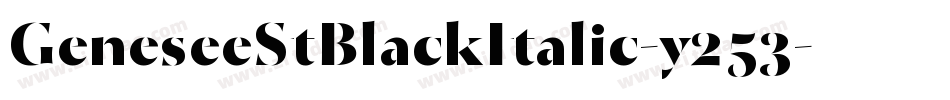 GeneseeStBlackItalic-y253字体转换
