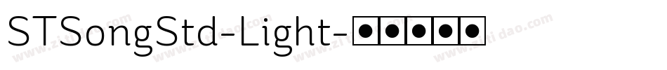 STSongStd-Light字体转换