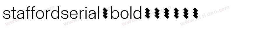 staffordserial-bold字体转换