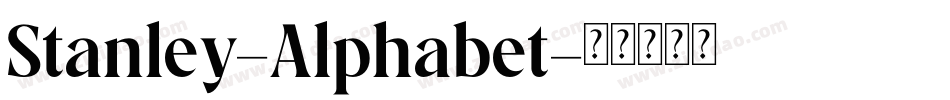 Stanley-Alphabet字体转换