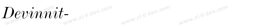 Devinnit字体转换