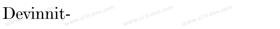 Devinnit字体转换