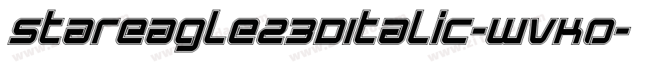 StarEagle23DItalic-WvKO字体转换