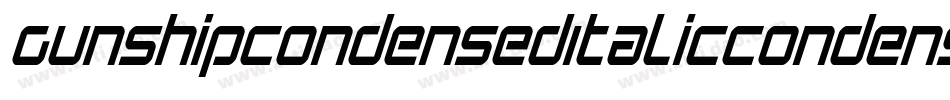 GunshipCondensedItalicCondensedItalic-YZX2字体转换