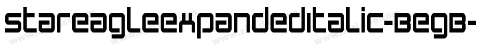 StarEagleExpandedItalic-BEgB字体转换