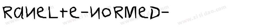 Ranelte-NorMed字体转换