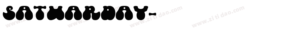 satuarday字体转换