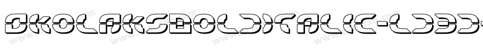 OkolaksBoldItalic-ld3d字体转换