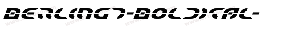 BerlingT-BoldItal字体转换