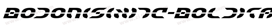 BodoniSixITC-BoldItal字体转换