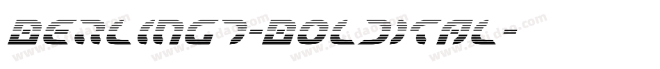 BerlingT-BoldItal字体转换