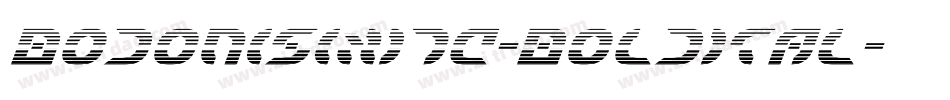 BodoniSixITC-BoldItal字体转换