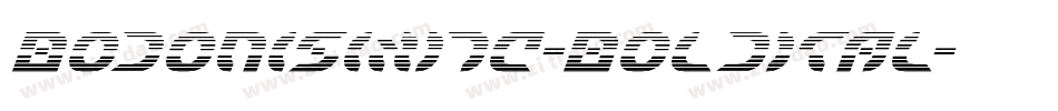 BodoniSixITC-BoldItal字体转换