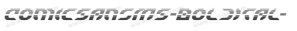 ComicSansMS-BoldItal字体转换