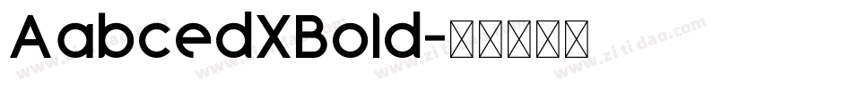 AabcedXBold字体转换