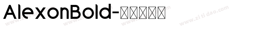 AlexonBold字体转换