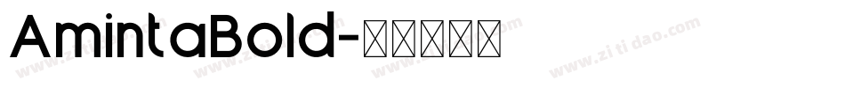 AmintaBold字体转换
