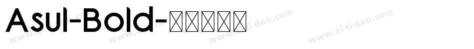 Asul-Bold字体转换